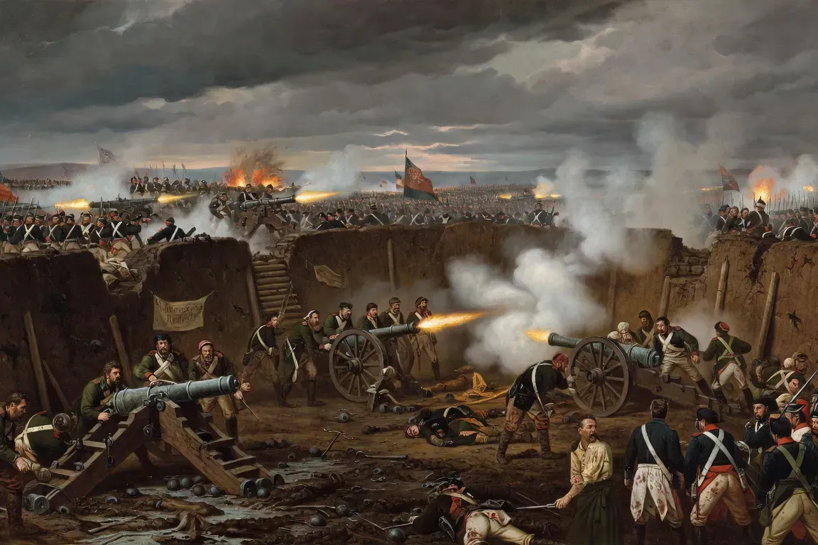 La grande redoute Raievski a Borodino, assaut final des cuirassiers francais