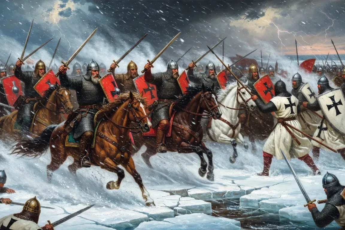 Bataille du lac Peipous 1242, Alexandre Nevski contre les chevaliers teutoniques